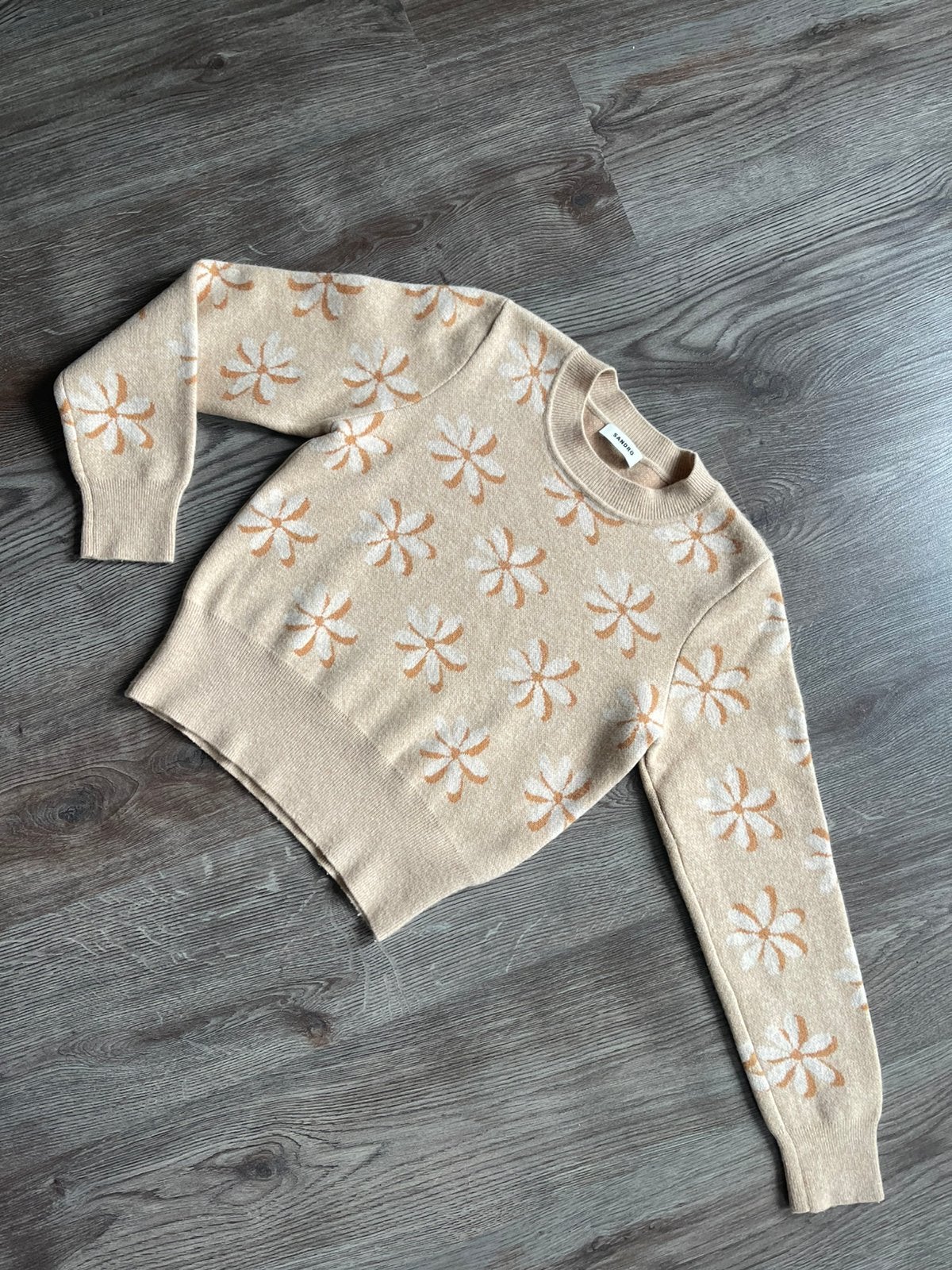 Sandro kasjmier trui S, Kleding | Heren, Ophalen of Verzenden, Zo goed als nieuw, Maat 46 (S) of kleiner, Beige