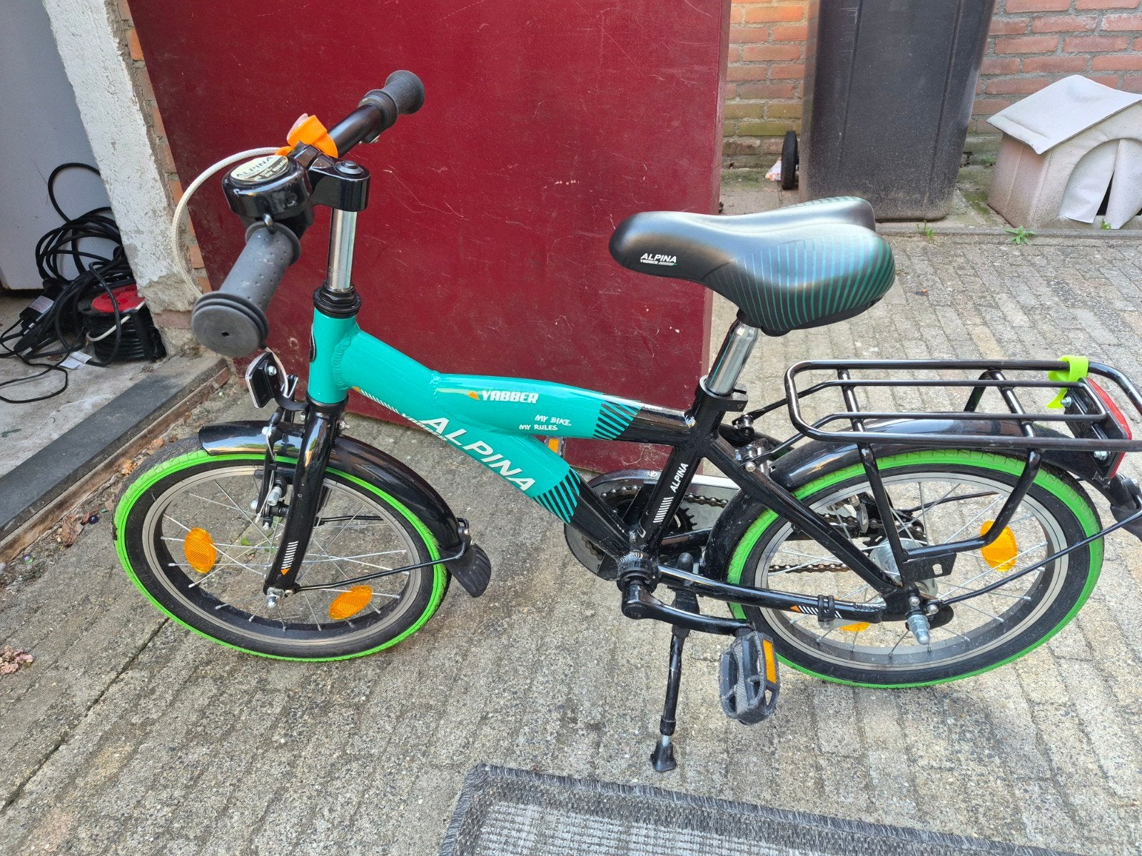 Alpina Yabber kinderfiets 16 inch, Ophalen, Velgrem, 16 tot 20 inch, Alpina