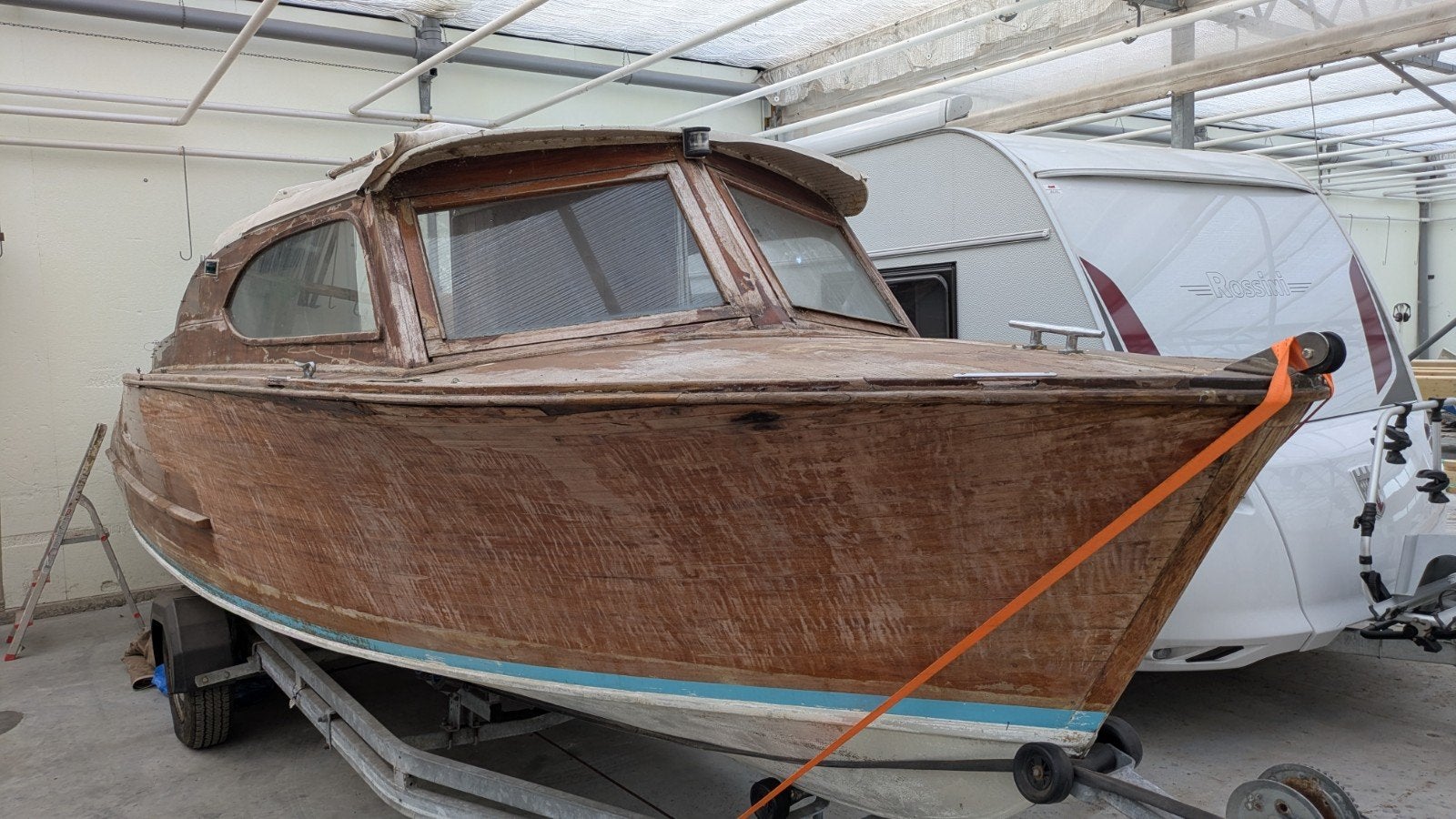Klassieke Arie de Boom kajuitboot, Kajuitboot, Ophalen, Polyester