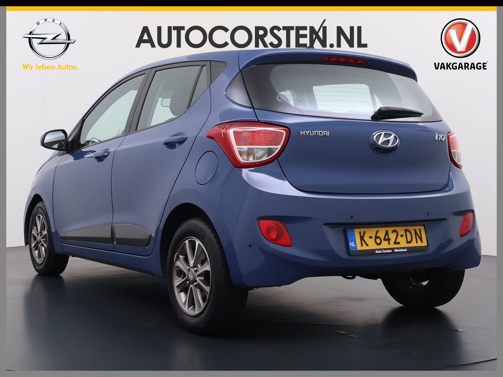 Hyundai i10 Automaat 5Drs Airco Pdc Bluetooth i-Motion Comfo, Auto's, Hyundai, Euro 5, Stof, Gebruikt, Blauw