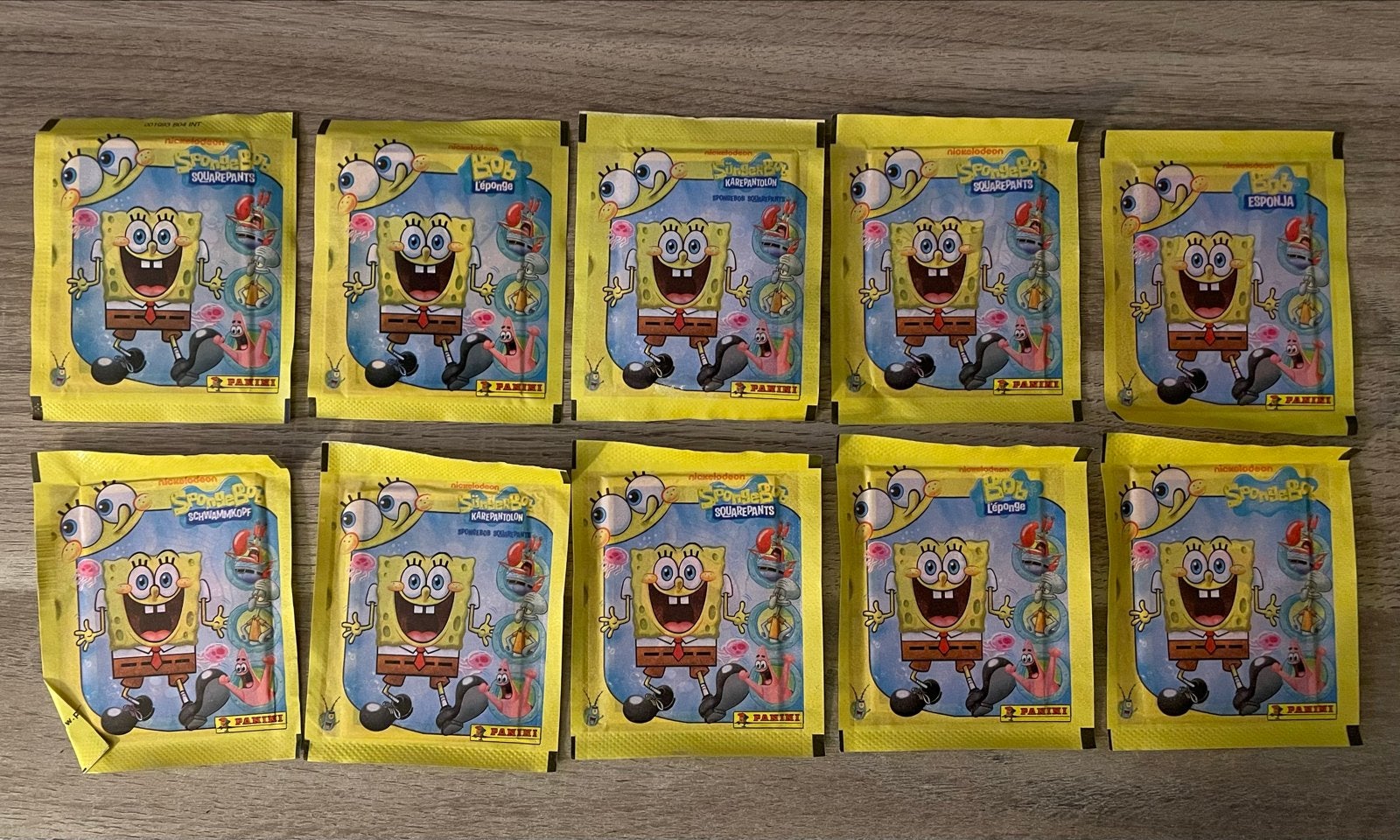 Panini Spongebob Squarepants Plaatjes 2011 - Geseald (10 st), Ophalen of Verzenden, Nieuw, Strip of Tekenfilm