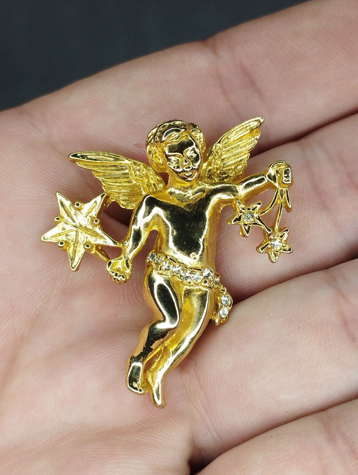 heel mooie engelbroche, Overige materialen, Minder dan 4 cm, Ophalen of Verzenden, Zo goed als nieuw