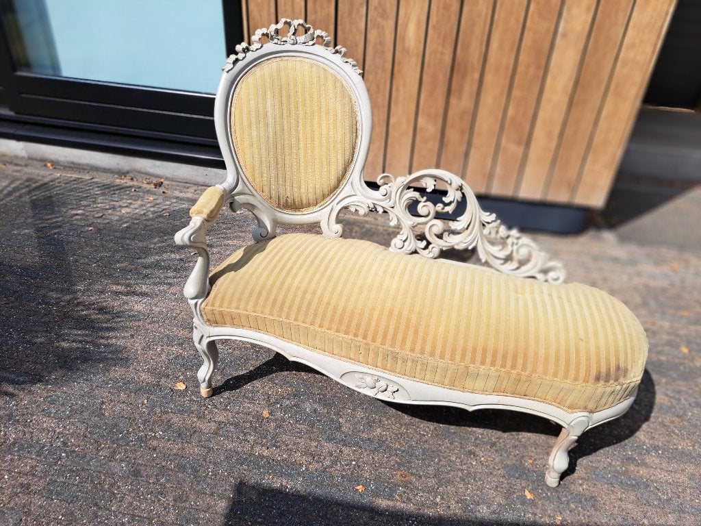 Antieke Rococo chaise lonque, Ophalen, Gebruikt, Rococo, Tweepersoons
