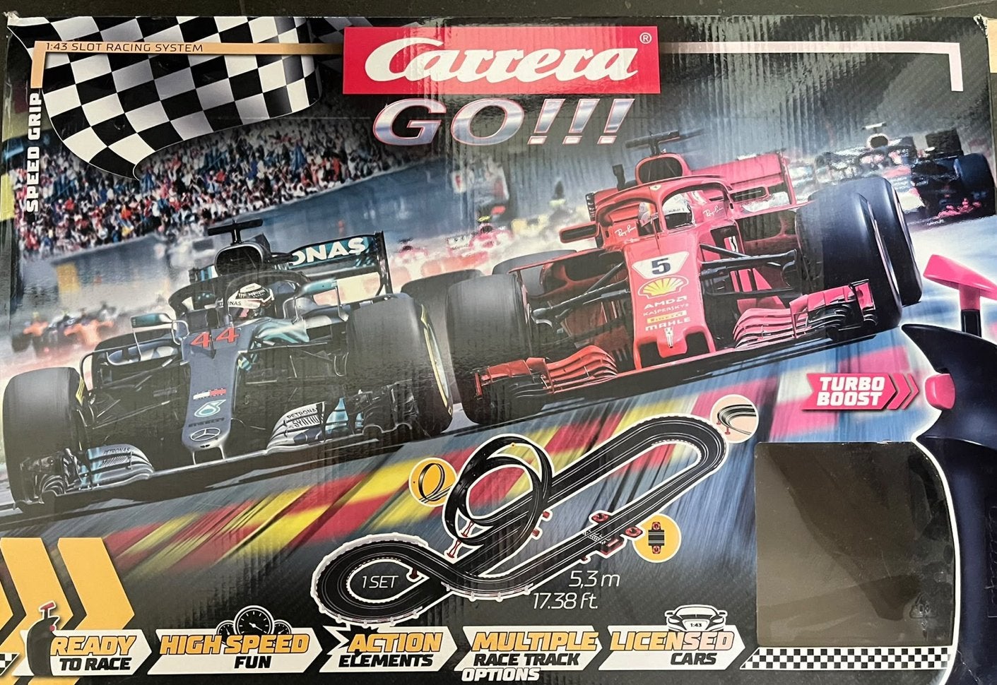 Carrera GO!!! Racebaan met Formule 1 auto's, Racebaan, Carrera, Ophalen of Verzenden, Zo goed als nieuw