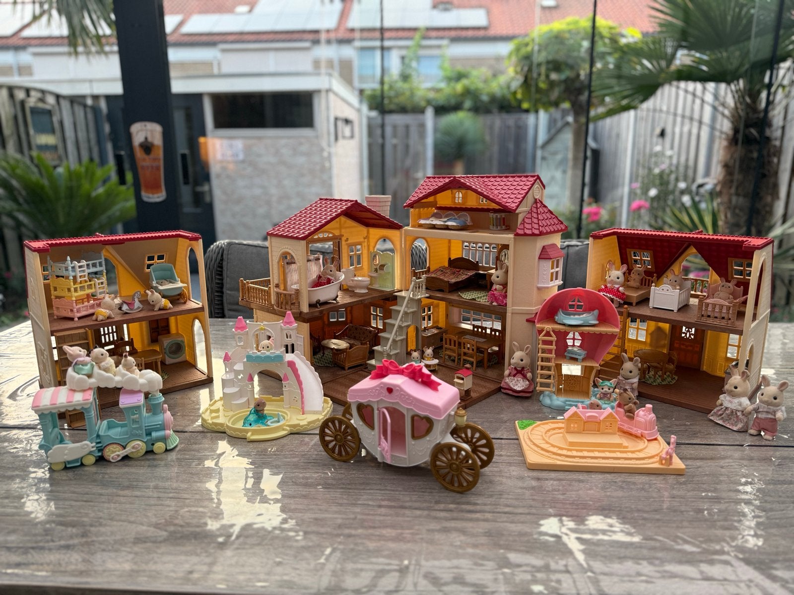 Grote Sylvanian Families set met huizen en accessoires