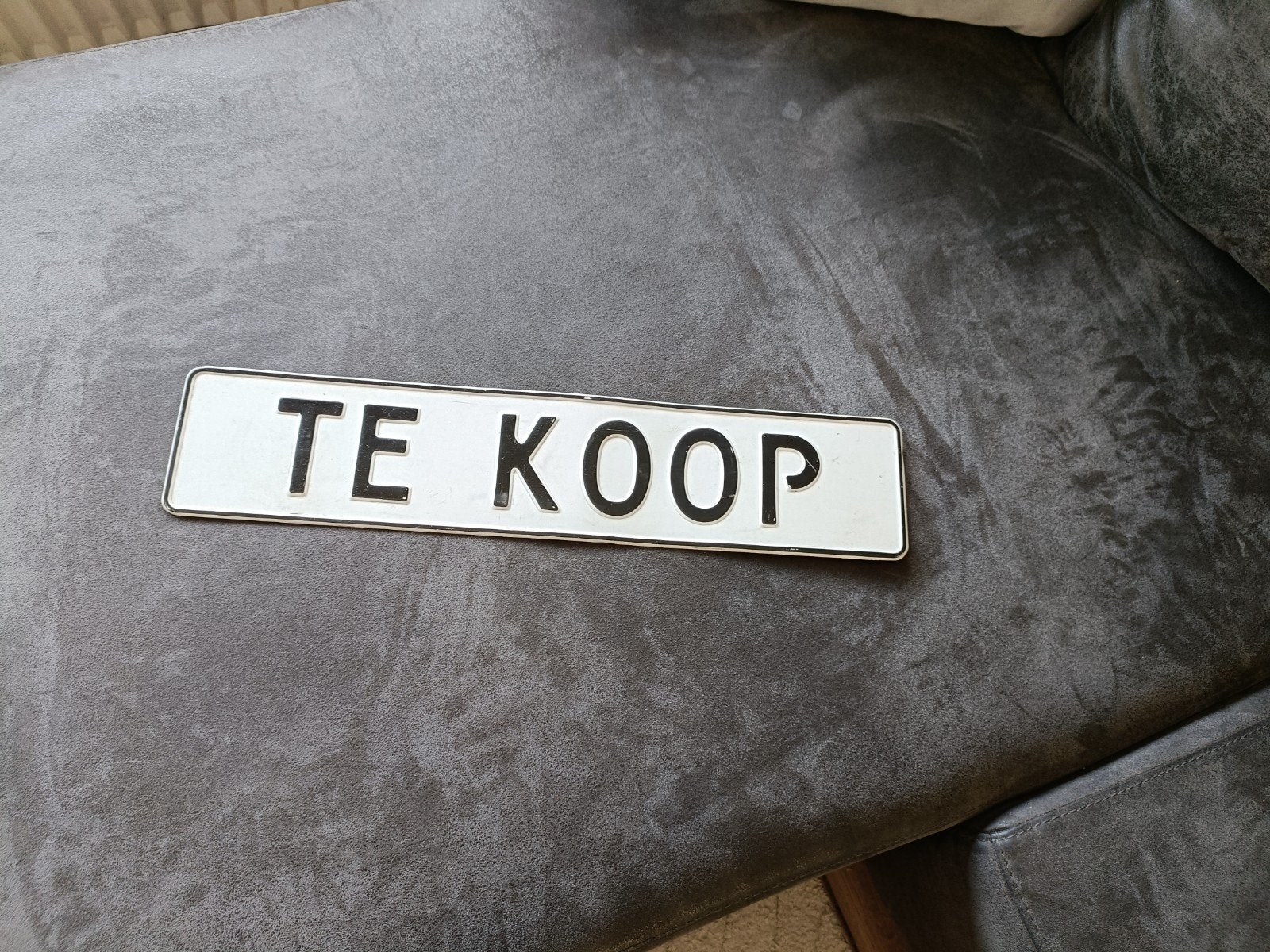 Decoratief 'TE KOOP' bord, Auto diversen, Kentekenplaathouders, Ophalen of Verzenden, Gebruikt