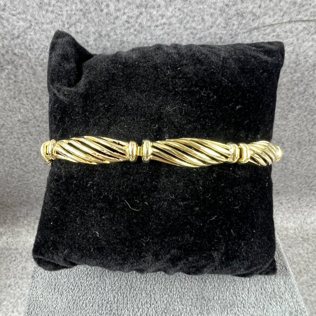 Gouden Armband | 14k | 21,98g | fantasie | 23cm | 411923, Sieraden, Tassen en Uiterlijk, Ophalen of Verzenden, Gebruikt, Goud