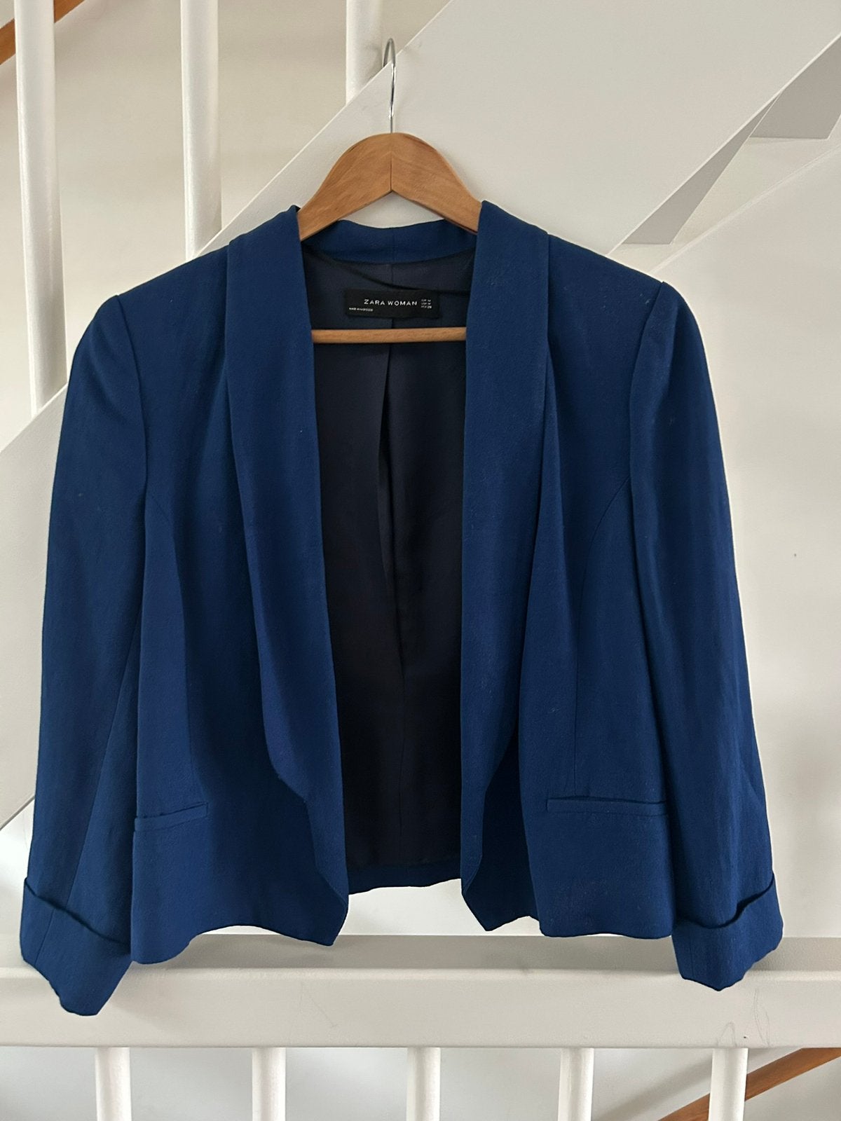 Blazer Zara M, Kleding | Dames, Ophalen of Verzenden, Zo goed als nieuw, Blauw