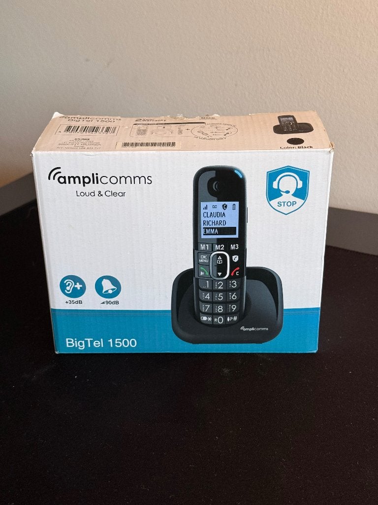 Amplicomms BigTel 1500 Senioren Telefoon, Telecommunicatie, Ophalen of Verzenden, Zo goed als nieuw, 1 handset