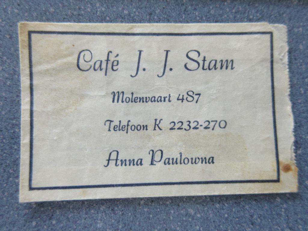Anna Paulowna, café J.J. Stam, Verzenden, Nederland
