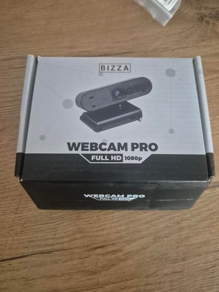 Bizza Webcam Pro Full HD 1080p met microfoon, Computers en Software, Webcams, Bizza, Nieuw, Ophalen of Verzenden, Monitorclip