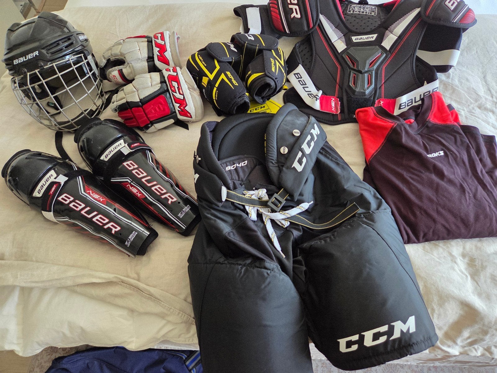 Complete IJshockey Uitrusting Tiener (14 jaar Bauer, CCM, Ox, Ophalen of Verzenden, Gebruikt, Bescherming