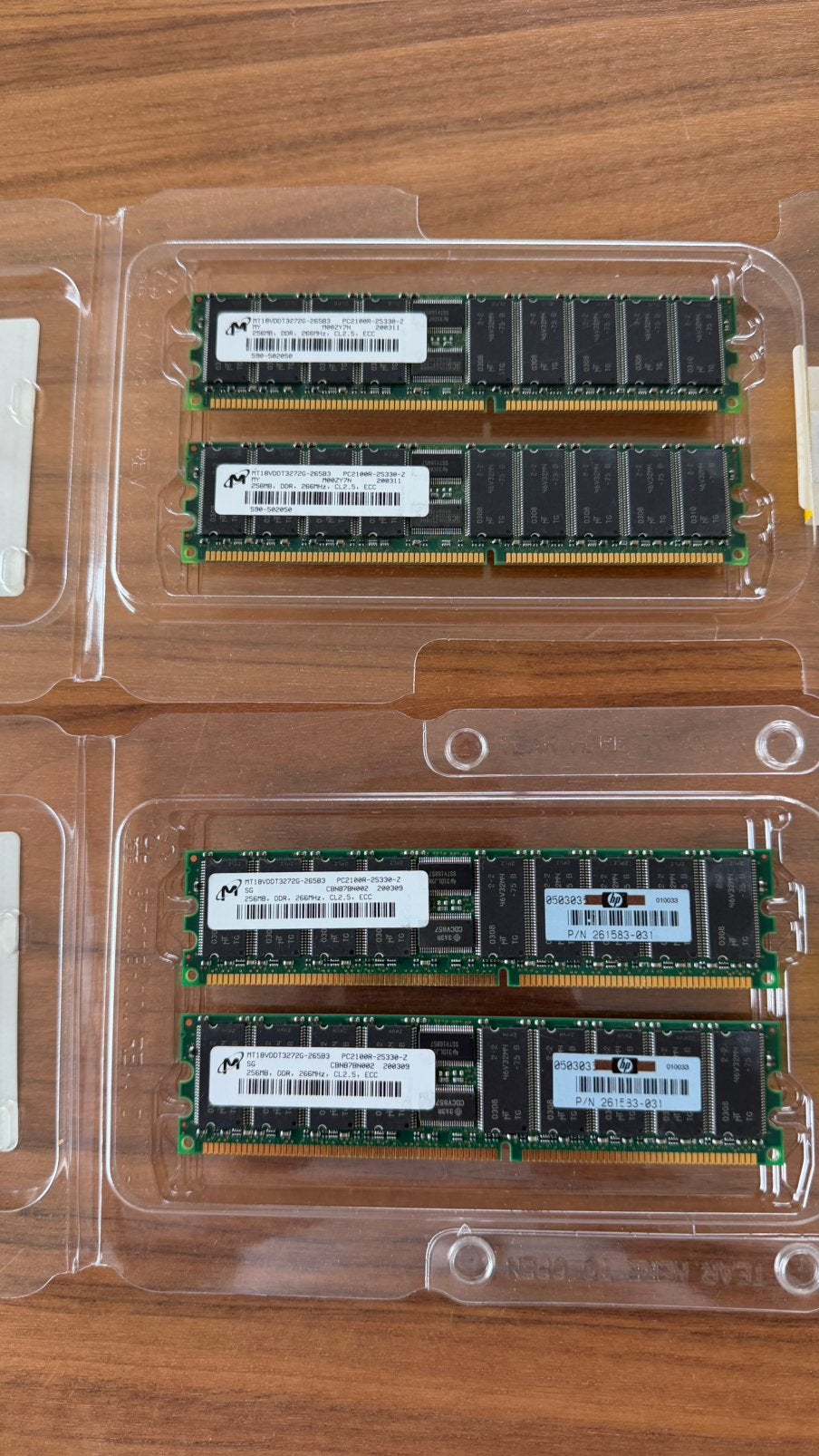 256MB 266Mhz PC2100R DDR 184-Pin DIMM ECC Server Memory, Computers en Software, RAM geheugen, Server, Ophalen of Verzenden, DDR