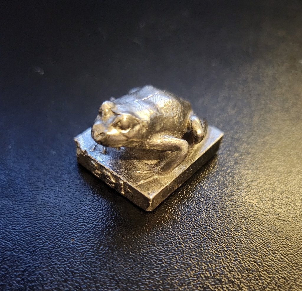 Kek kikker idool 1.5 oz .925 zilver, Ophalen of Verzenden, Zilver