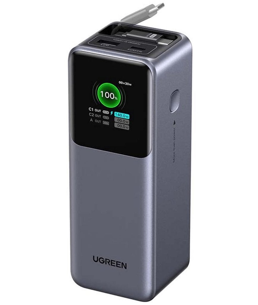 UGREEN 165W Power Bank met Uittrekbare Kabel, Telecommunicatie, Powerbanks, Ophalen of Verzenden, Nieuw, UGREEN