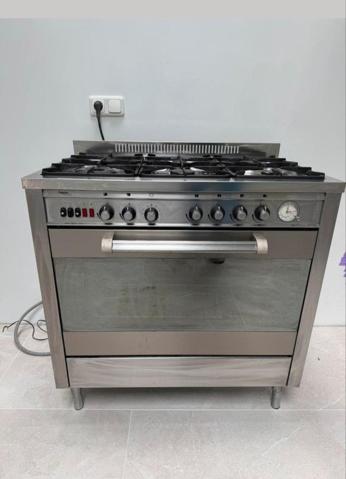 RVS Pelgrim gasfornuis met wokbrander Bezorging mogelijk, Witgoed en Apparatuur, Fornuizen, Ophalen of Verzenden, Grill, Gas, 5 kookzones of meer