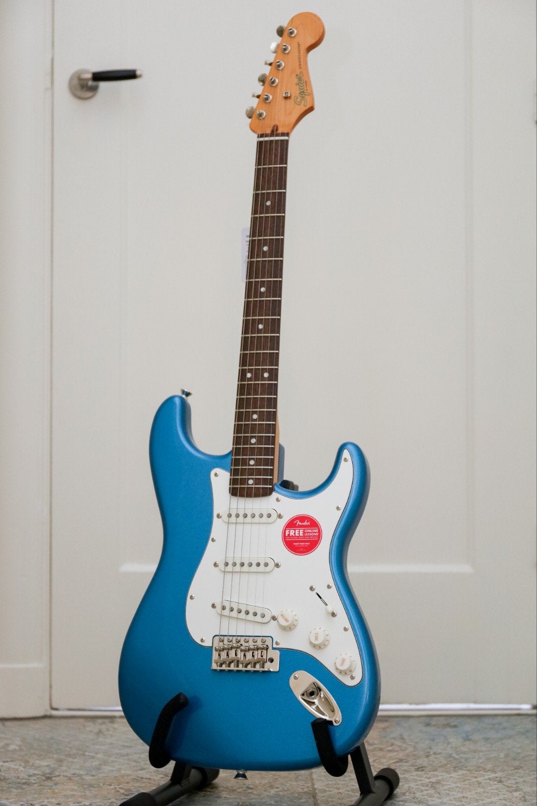 Squier Classic Vibe ‘60s Stratocaster – Lake Placid Blue, Muziek en Instrumenten, Snaarinstrumenten | Gitaren | Elektrisch, Zo goed als nieuw