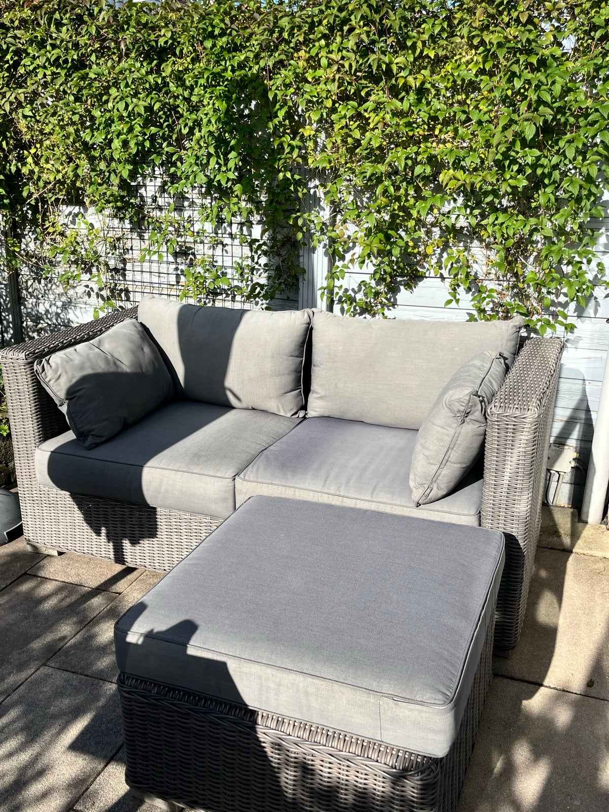 Loungeset met Kussens en Hocker, Ophalen, 5 zitplaatsen, Gebruikt, Loungeset