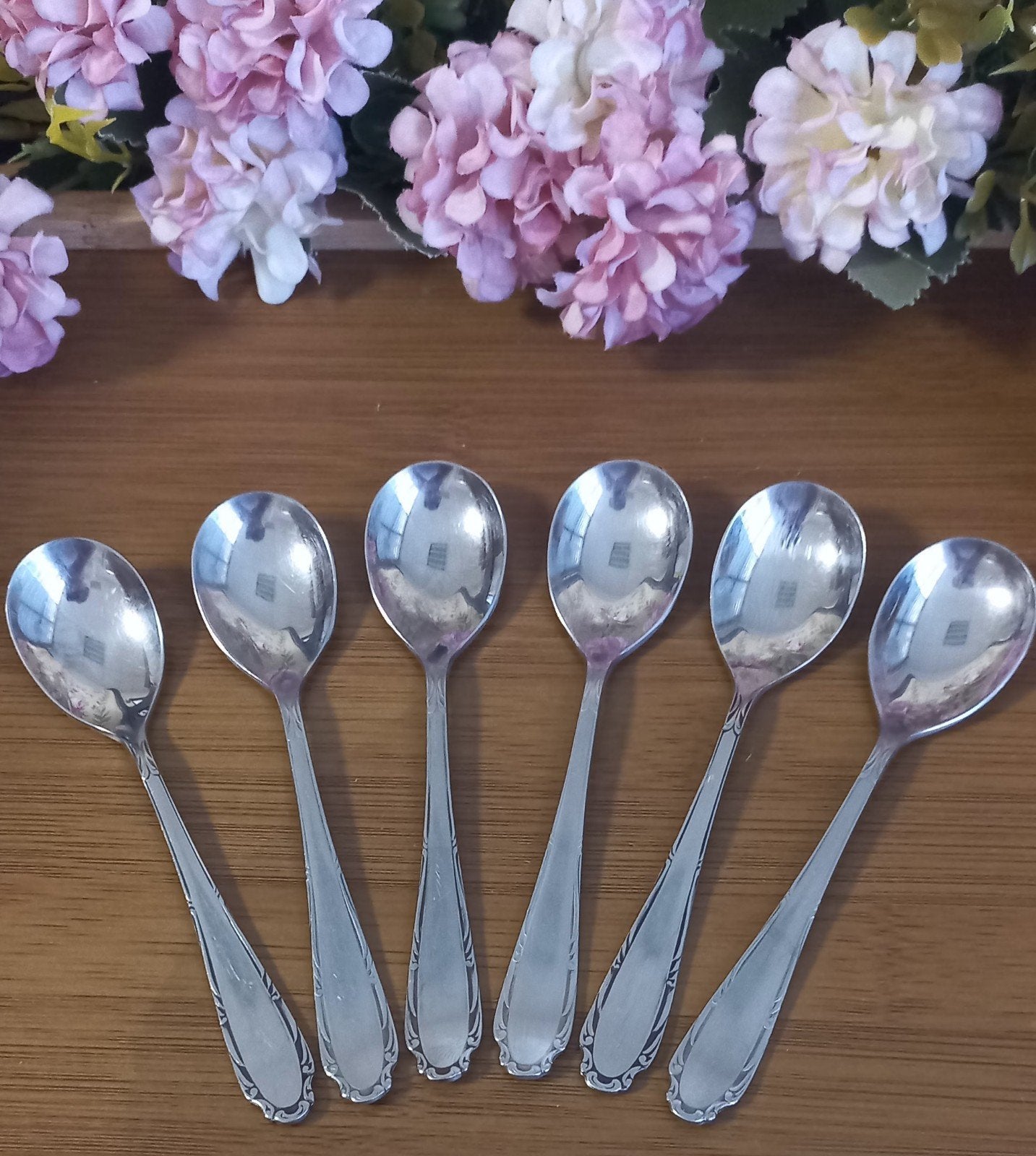 Set van 6 brocante eierlepeltjes, Gero 517, Diana, Ophalen of Verzenden