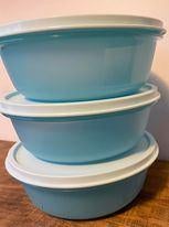 Tupperware Ruimteschaaltjes 600 ml Lichtblauw Set (3st) Nw, Ophalen of Verzenden, Nieuw, Bus of Trommel