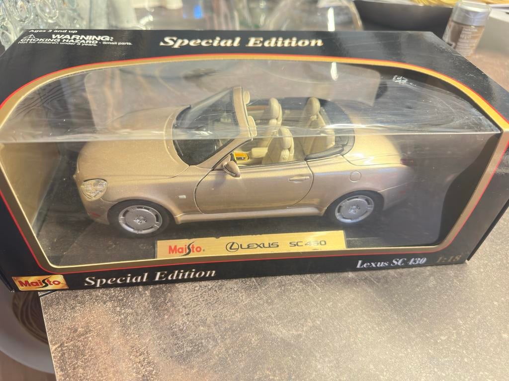 Maisto Lexus SC 430 1:18 Special Edition (met doos), Ophalen of Verzenden, Zo goed als nieuw, Auto, Maisto