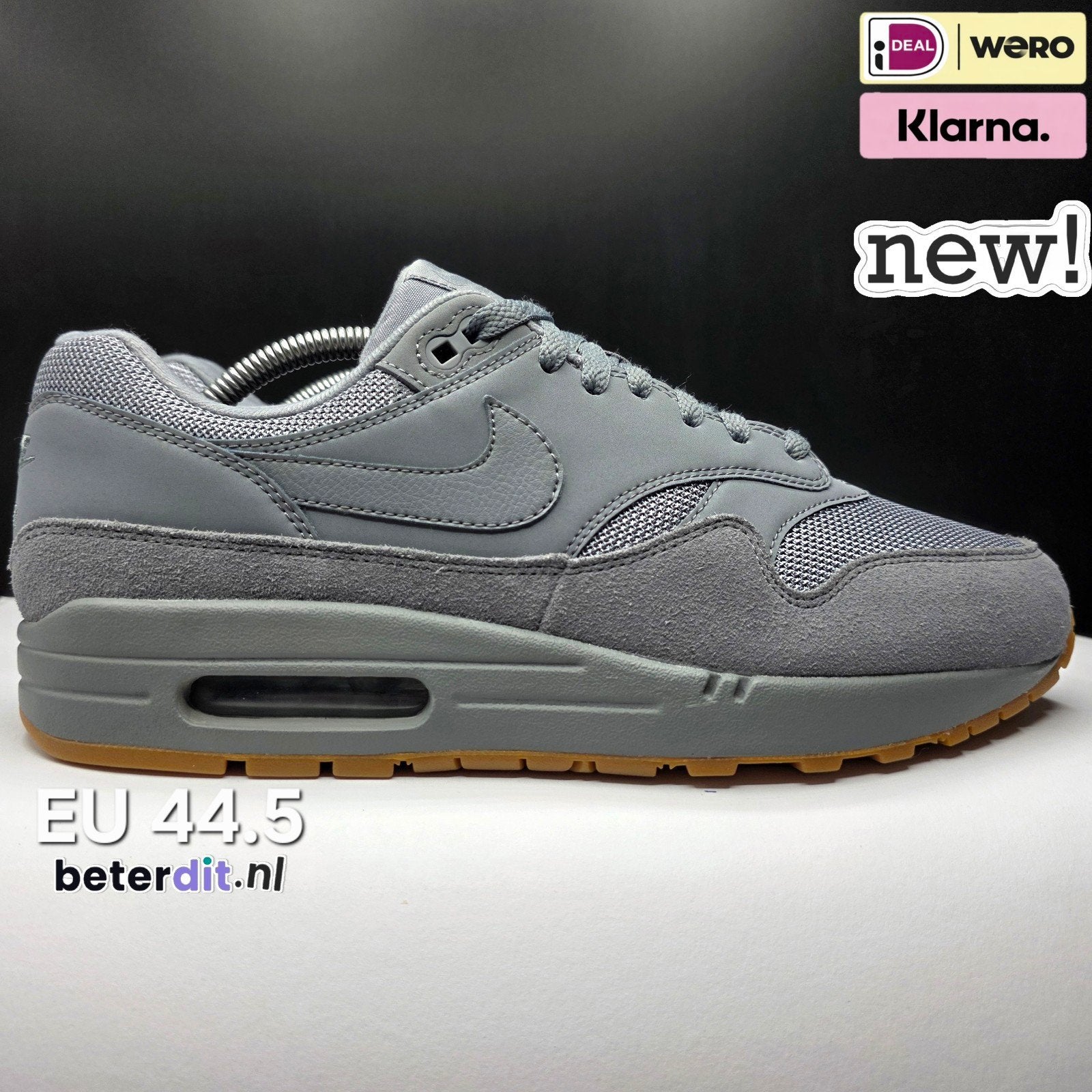Nike Air Max 1 'Cool Grey Gum' Maat: 44.5, Nike air max, Beterdit, Nieuw, Ophalen of Verzenden