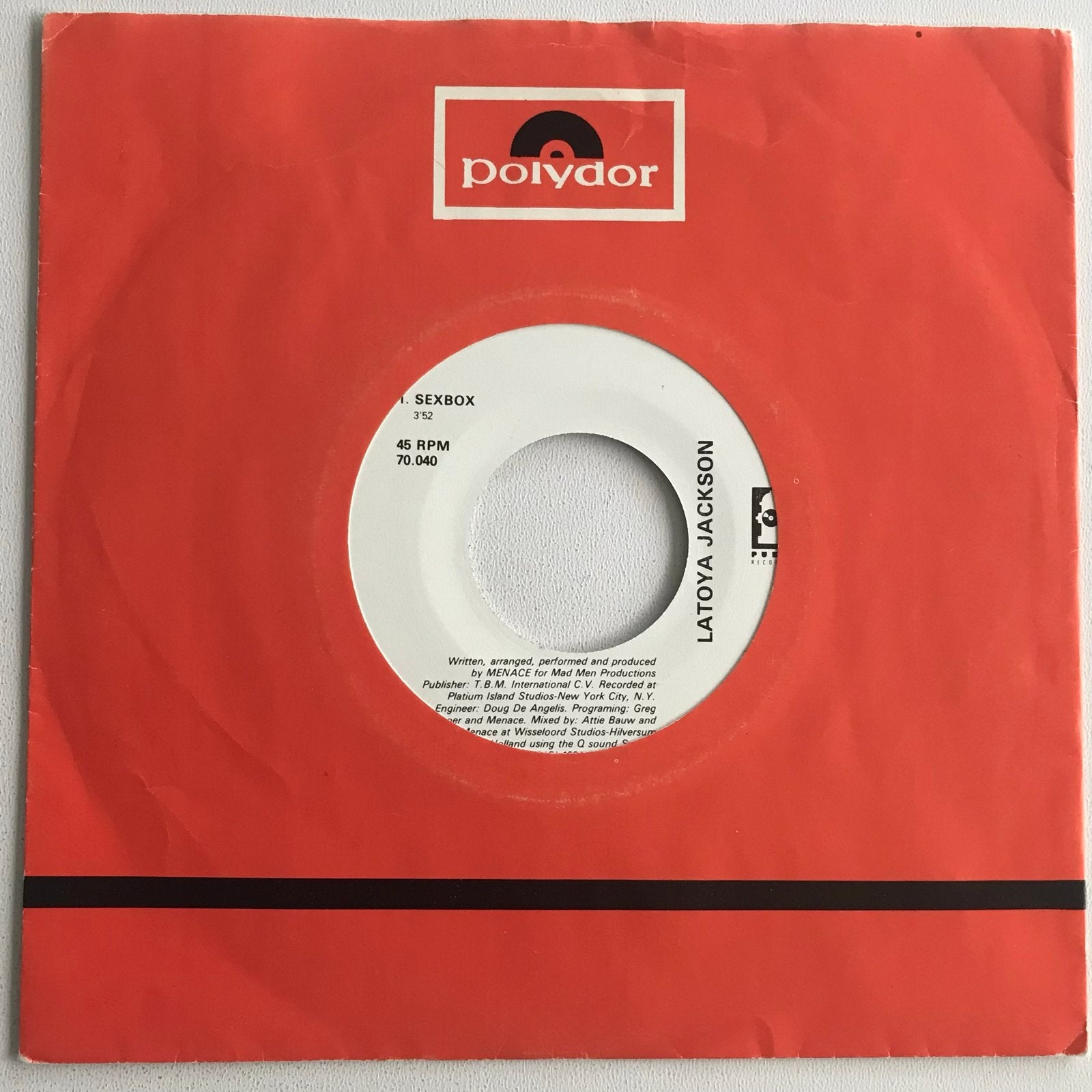 LaToya Jackson - Sexbox (Vinyl Single), Gebruikt, 7 inch, Ophalen of Verzenden, Pop