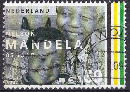 Nelson Mandela 85 jaar – Mandela met kind-gebruikt–NVPH 2196, Ophalen of Verzenden, Na 1940, Gestempeld