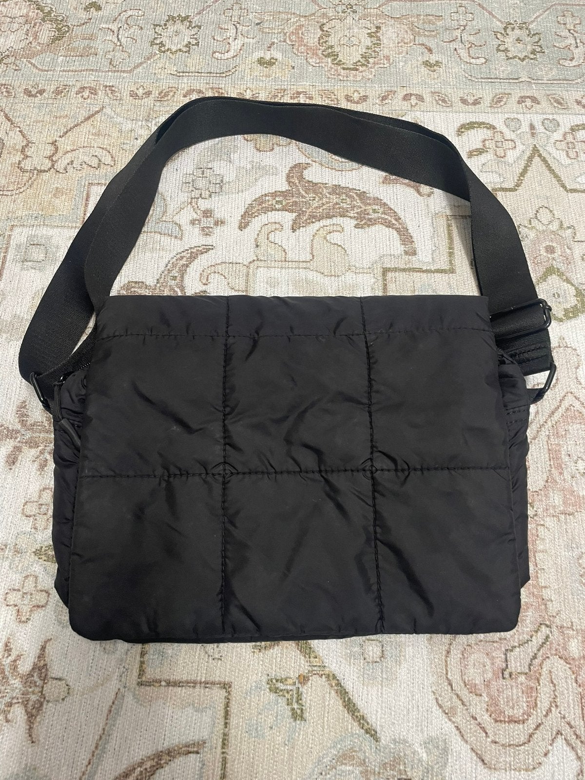 Zign puffer messenger bag zwart gewatteerde schoudertas, Ophalen of Verzenden, Zo goed als nieuw, Zwart