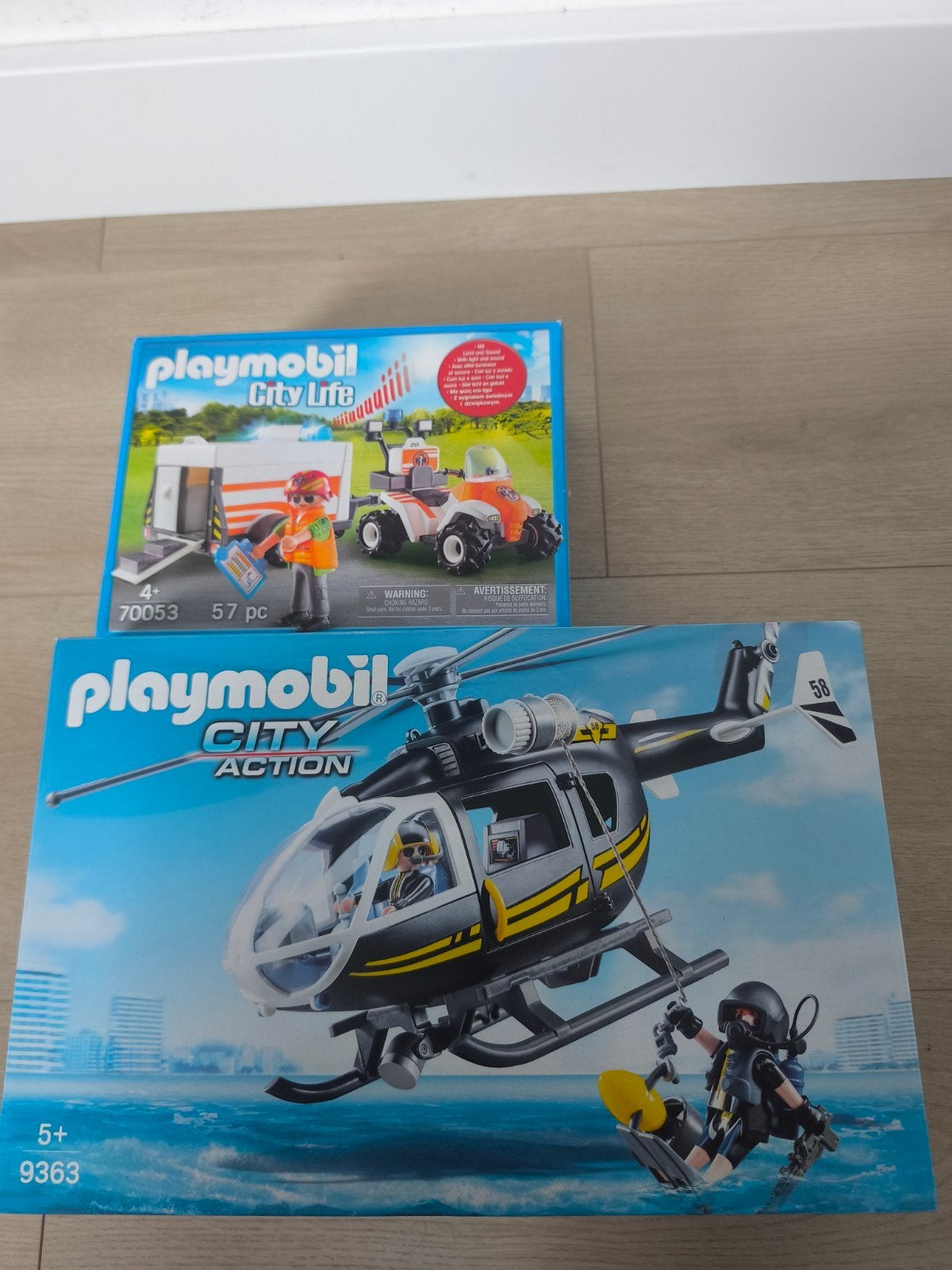 Playmobil city life en action helikopter en quad nieuw, Ophalen of Verzenden, Nieuw, Complete set
