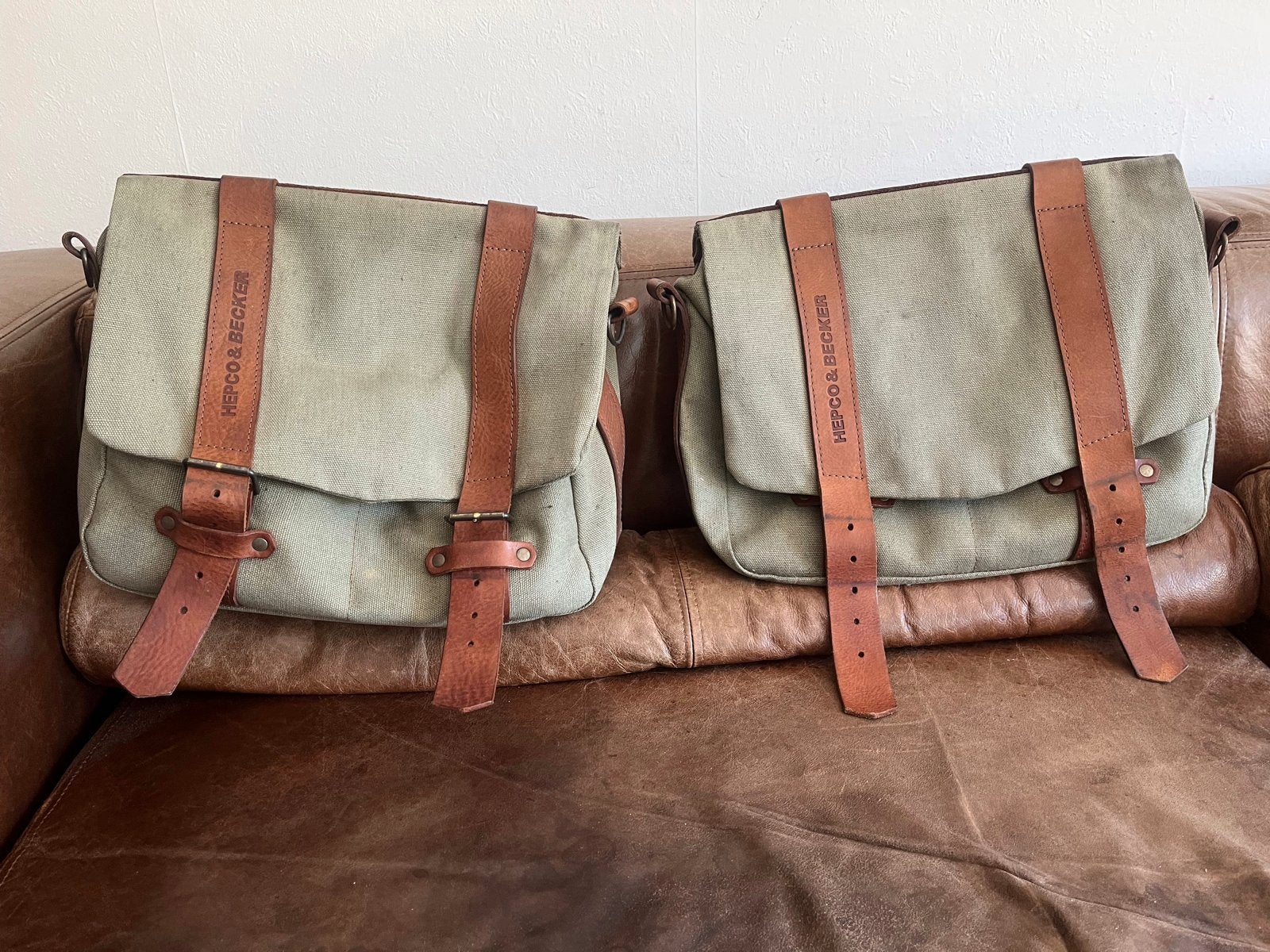 Hepco & Becker Legacy Canvas Zadeltassen (Set), Motoren, Accessoires | Koffers en Tassen, Ophalen of Verzenden, Gebruikt