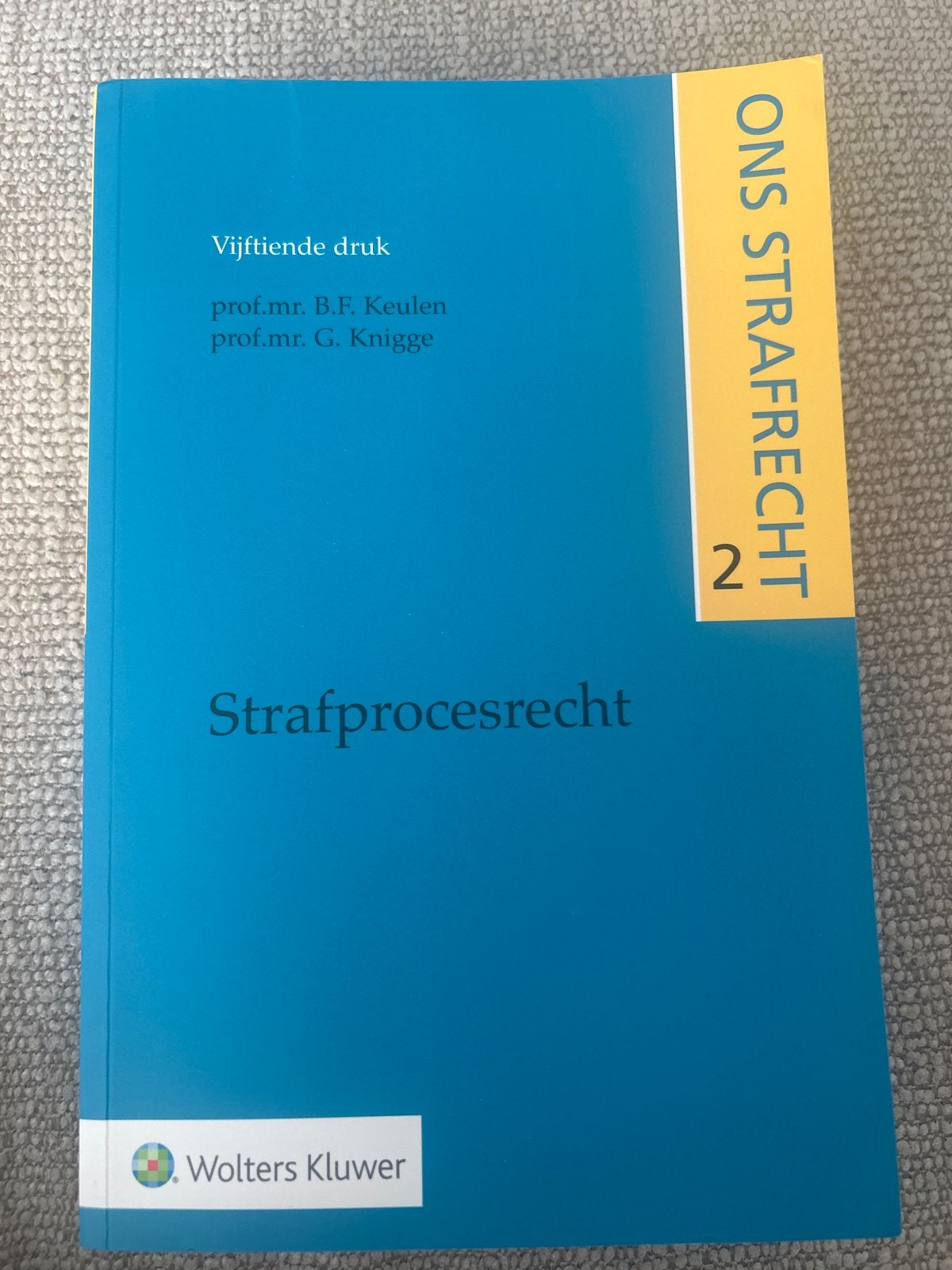 Ons Strafrecht 2: Strafprocesrecht (Vijftiende druk), Ophalen of Verzenden, Gamma, Zo goed als nieuw, HBO