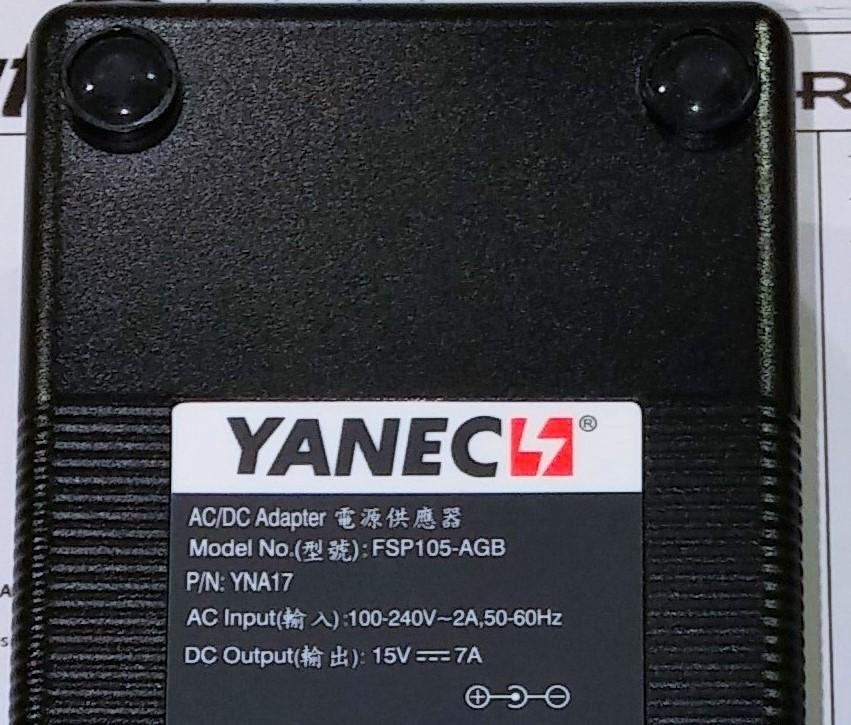 Toshiba Yanec FSP105-AGB 15V 7A Adapter 105W Lader Oplader, Computers en Software, Laptop-opladers, Ophalen of Verzenden, Nieuw