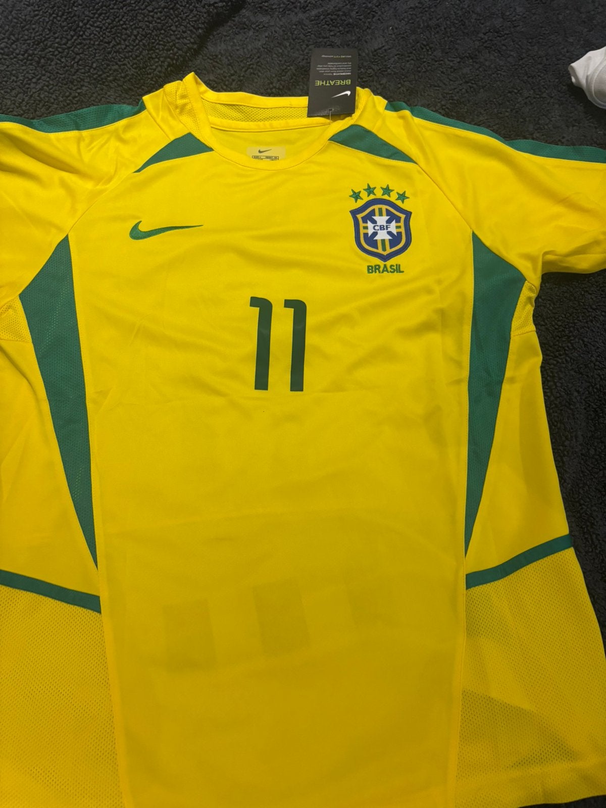 Brazilië Ronaldinho #11 Shirt – 2002/04 – Nike – Maat L, Ophalen of Verzenden, Nieuw, Shirt