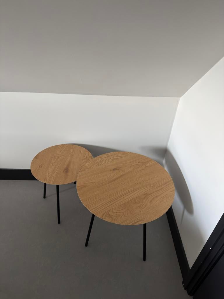 Jysk Salontafel Set - Scandinavisch Design, Ophalen, Rond, 50 tot 100 cm, Zo goed als nieuw