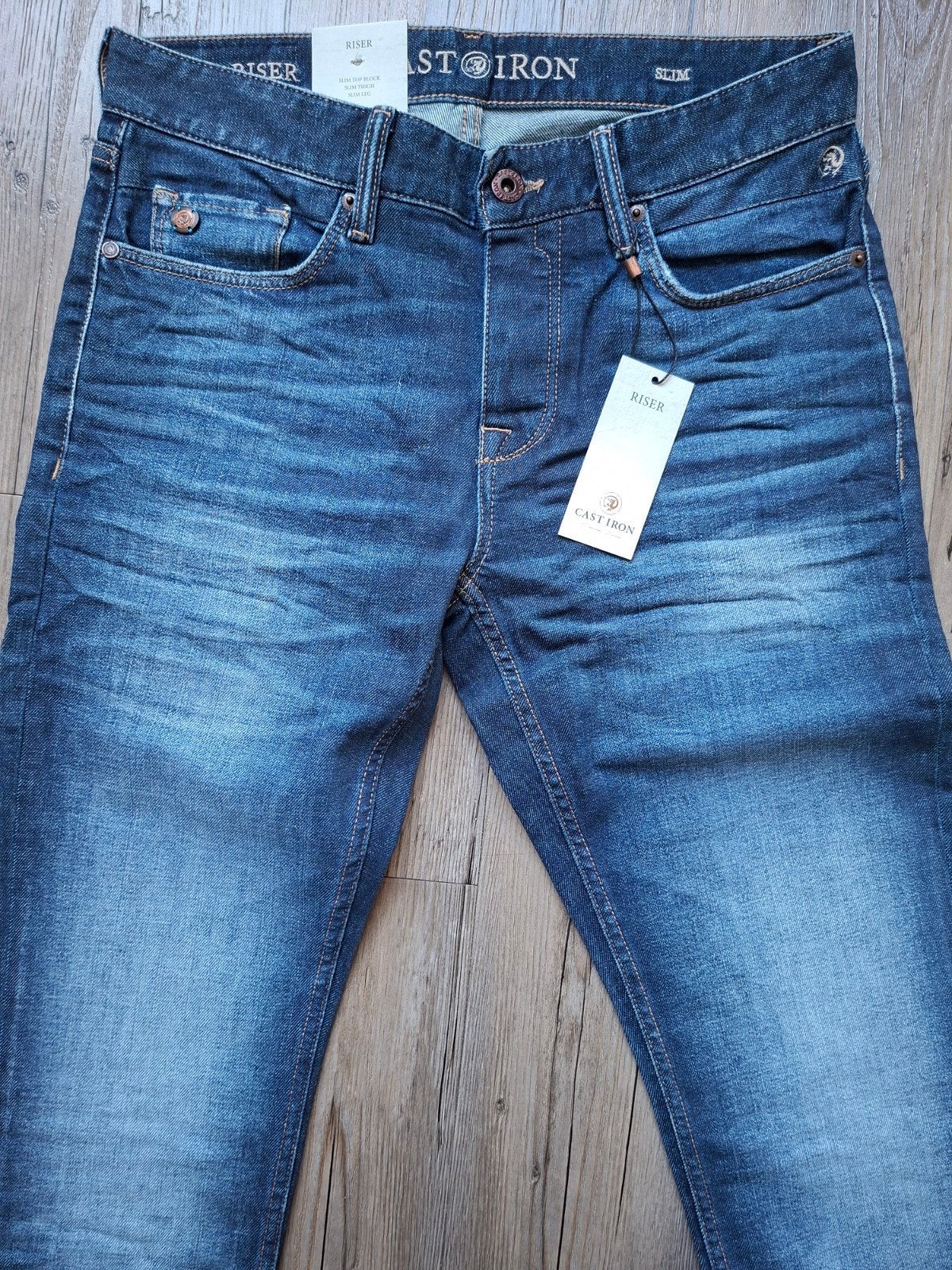 CAST IRON Riser slimfit jeans W31 L34, Blauw, Nieuw, W32 (confectie 46) of kleiner, Ophalen of Verzenden
