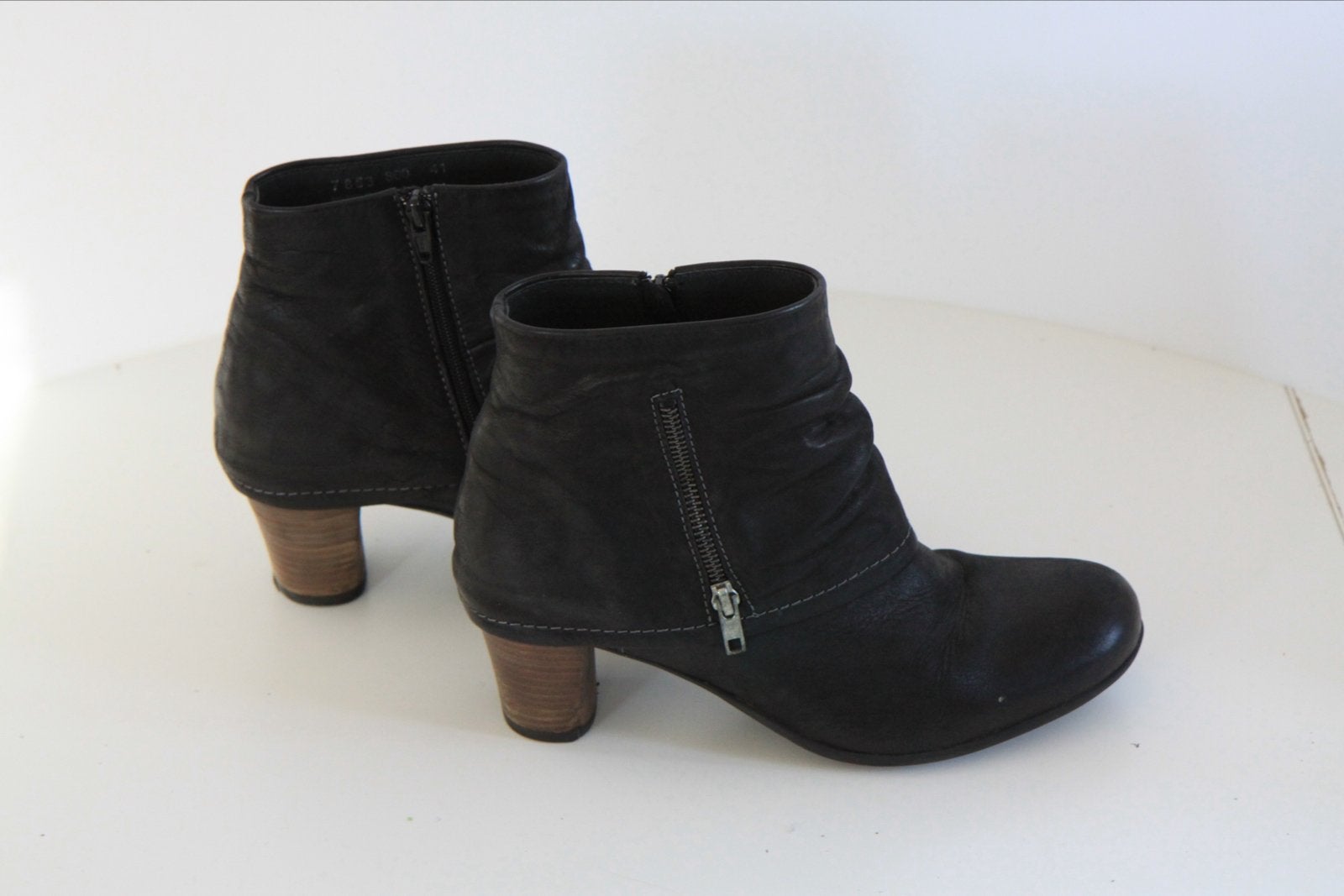 74W Wolky 7853 800 halfhoge laarzen met hak zwart - Maat 41, Kleding | Dames, Zwart, Lage of Enkellaarzen, Ophalen of Verzenden