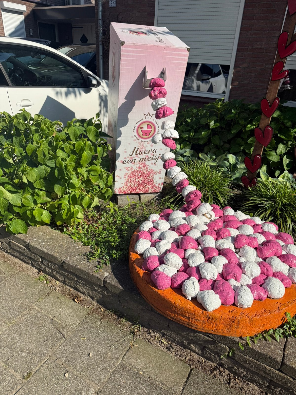 Beschuit met muisjes geboortebord, Ophalen of Verzenden, Zo goed als nieuw, Geboorte of Huwelijk