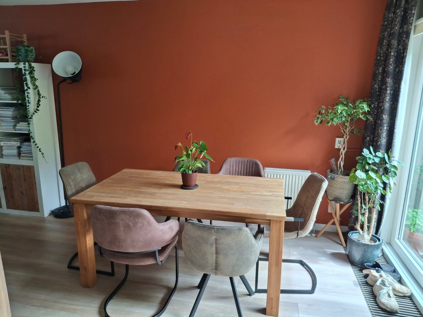 Eikenhouten eettafel, Ophalen, Rechthoekig, Eikenhout, 50 tot 100 cm