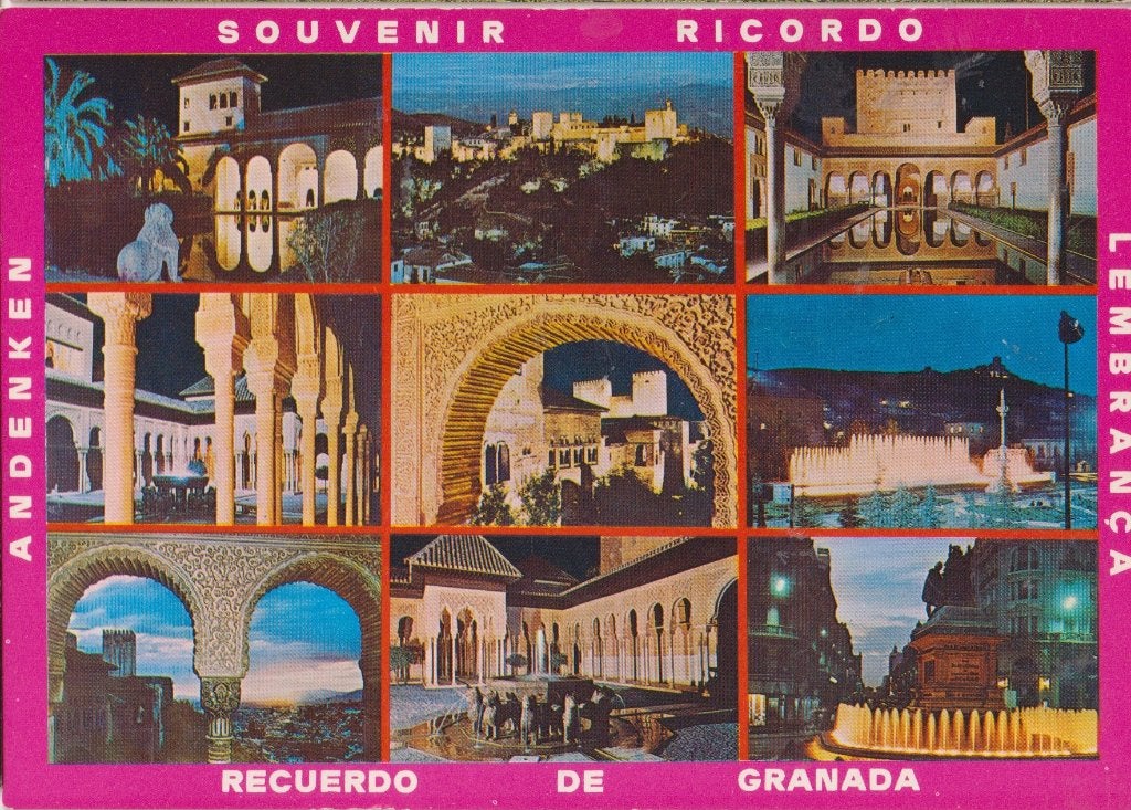 Spanje Granada Groeten, Verzenden, 1960 tot 1980, Ongelopen, Stad of Dorp