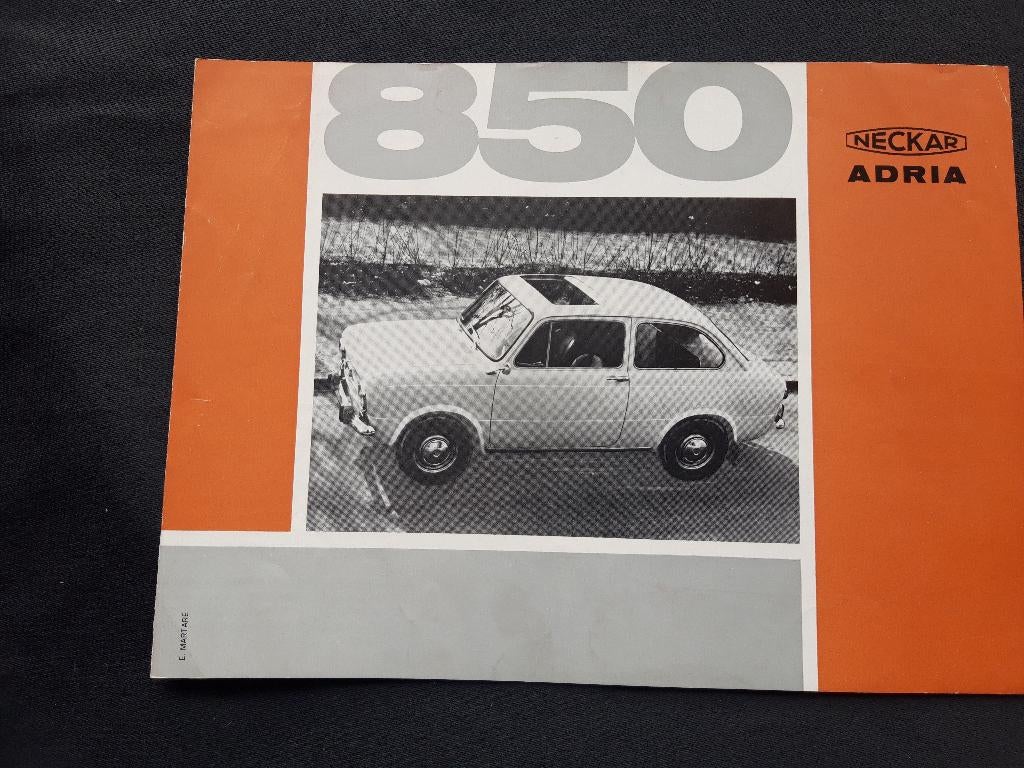 folder NSU-FIAT Neckar Adria 850 Nederlands 1967, Ophalen of Verzenden, Zo goed als nieuw, Overige merken, NSU-FIAT
