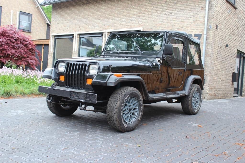 1987 Jeep Wrangler 4.2 6 cilinder, Oldtimer , Belastingvrij, Jeep, 4200 cc, Leder en Stof, Zwart