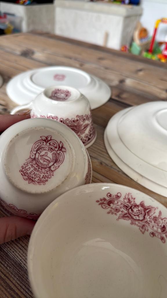 Theeservies set van 3 royal sphinx cambridge, Ophalen of Verzenden