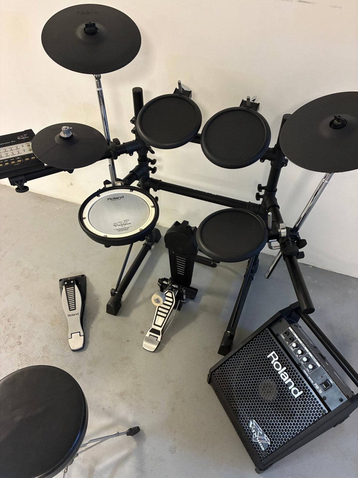 Roland TD-3 elektronisch drumstel met PM-10 drummonitor, Ophalen, Roland, Elektronisch