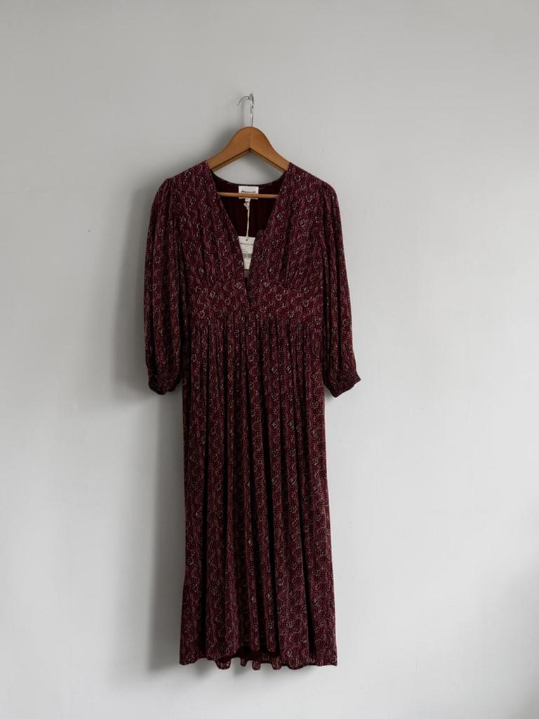 Maison 123 jurk boho bordeaux rood 34 Nikita batik print, Nieuw, Ophalen of Verzenden, Maat 34 (XS) of kleiner, Rood