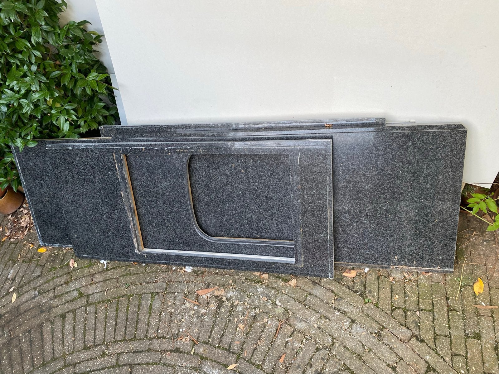 Gratis granieten keukenblad (3 delen), Ophalen, Gebruikt, Steen/keramiek, Zwart