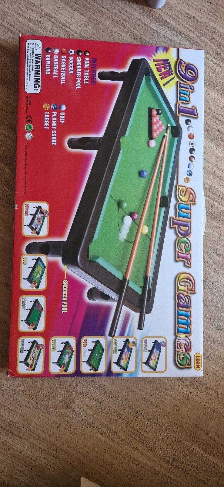9-in-1 Super Games Tafel - Diverse Spellen, Ophalen