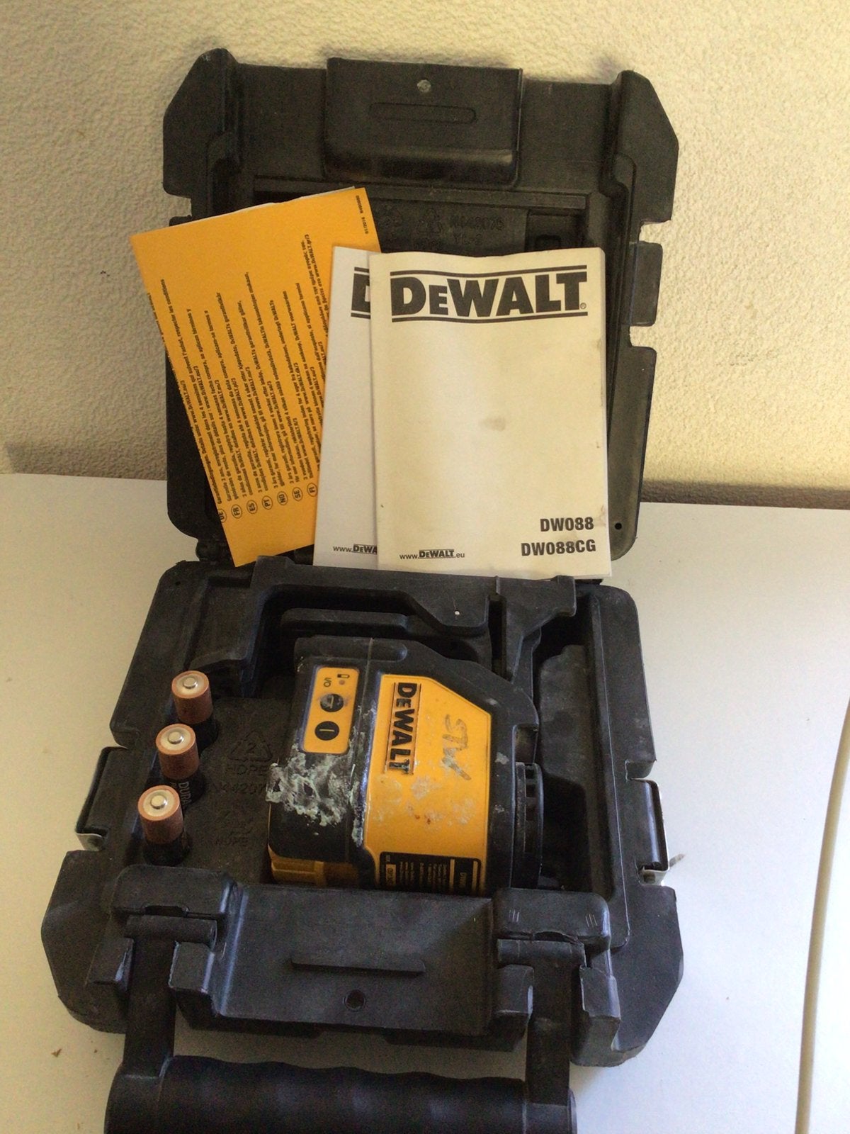 DeWalt Laser, Ophalen, Gebruikt