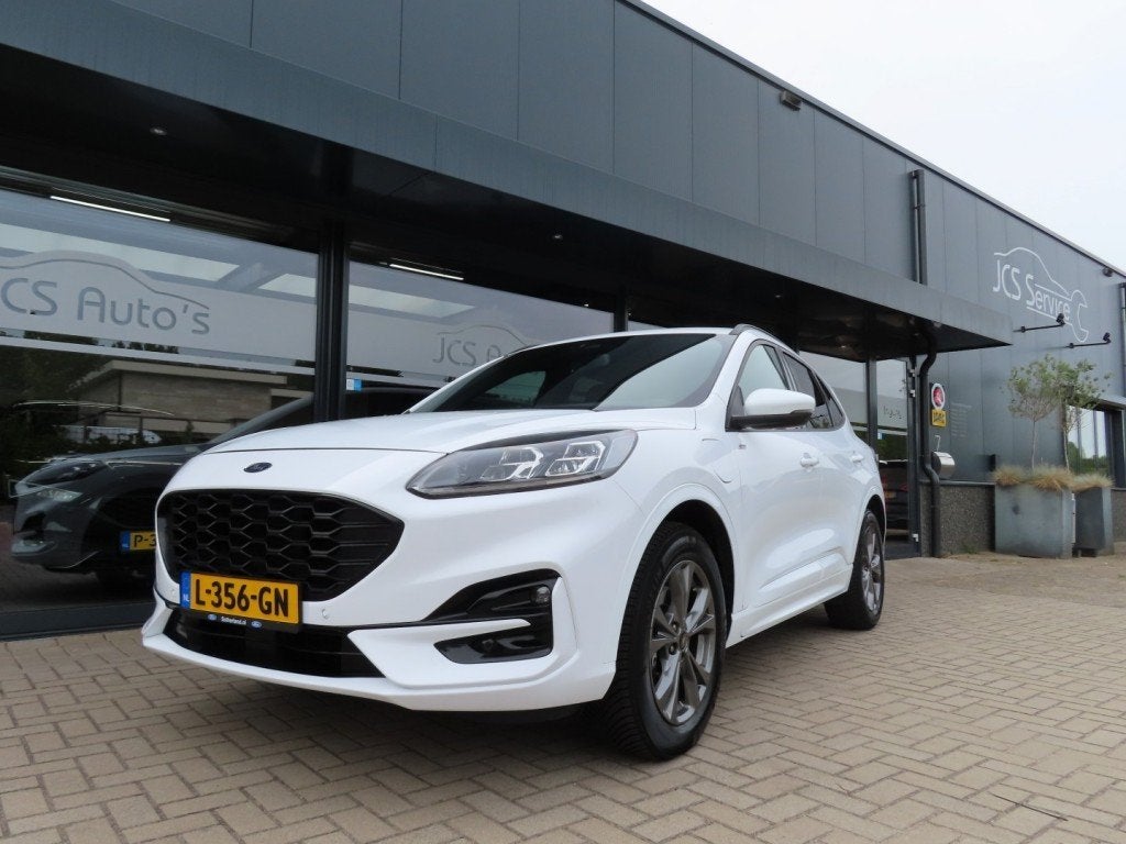 Ford KUGA 2.5 PHEV ST-LINE X Led Navi 18 Inch Trekhaak 2021, Auto's, Gebruikt, 4 cilinders, Wit, Hybride Elektrisch/Benzine