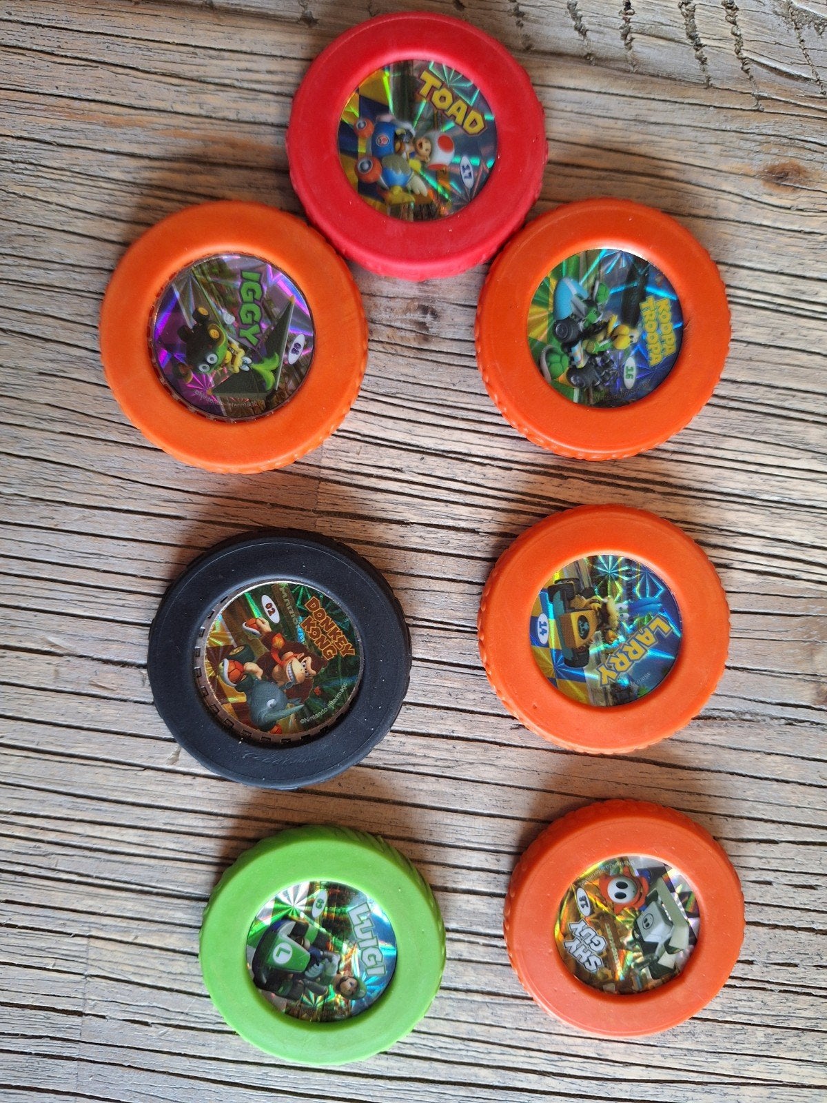7 Mario Kart muntjes, Ophalen, Gebruikt, Jongen of Meisje